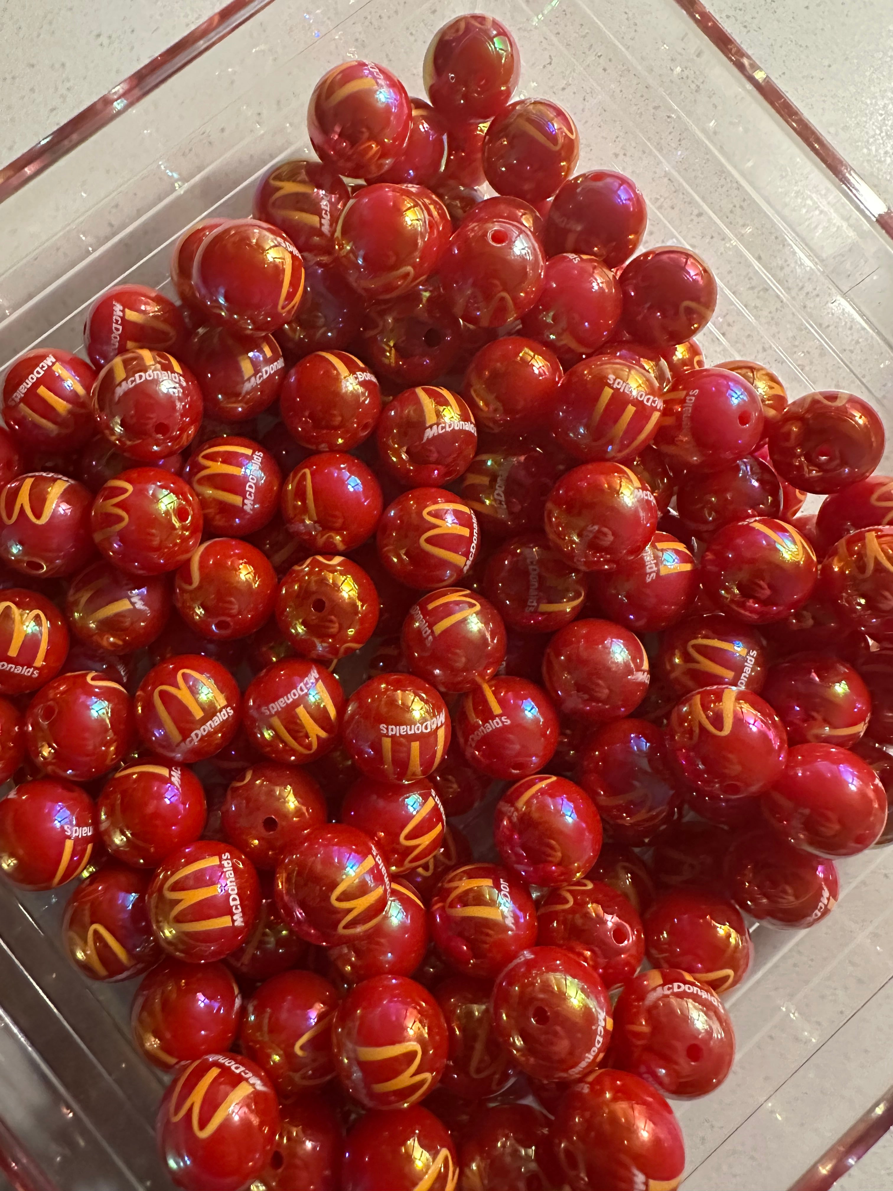 McDonald’s Inspired 16mm Beads (20 pcs)