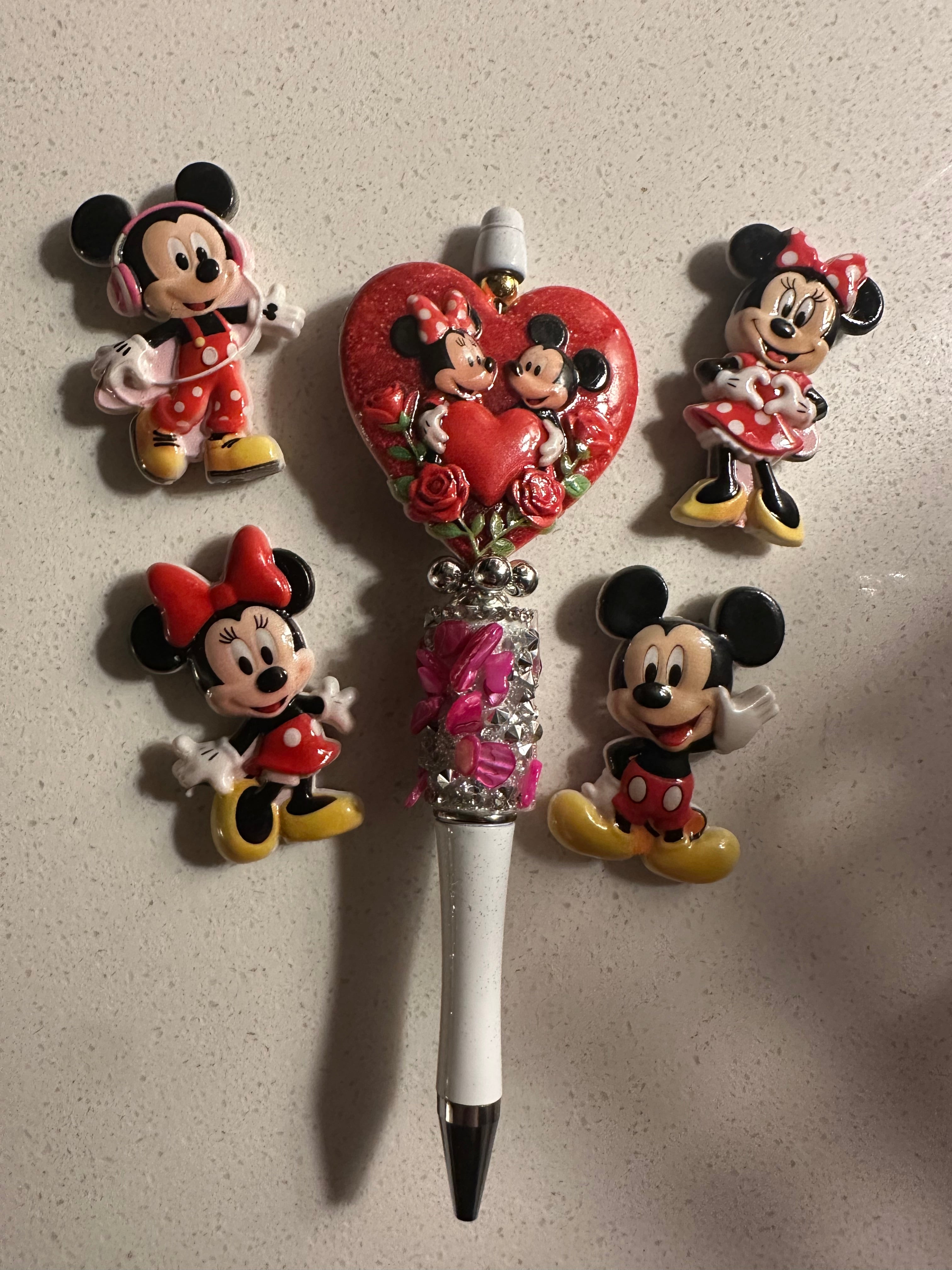 Mickey and Minnie Inspired Beads (5 pcs set)