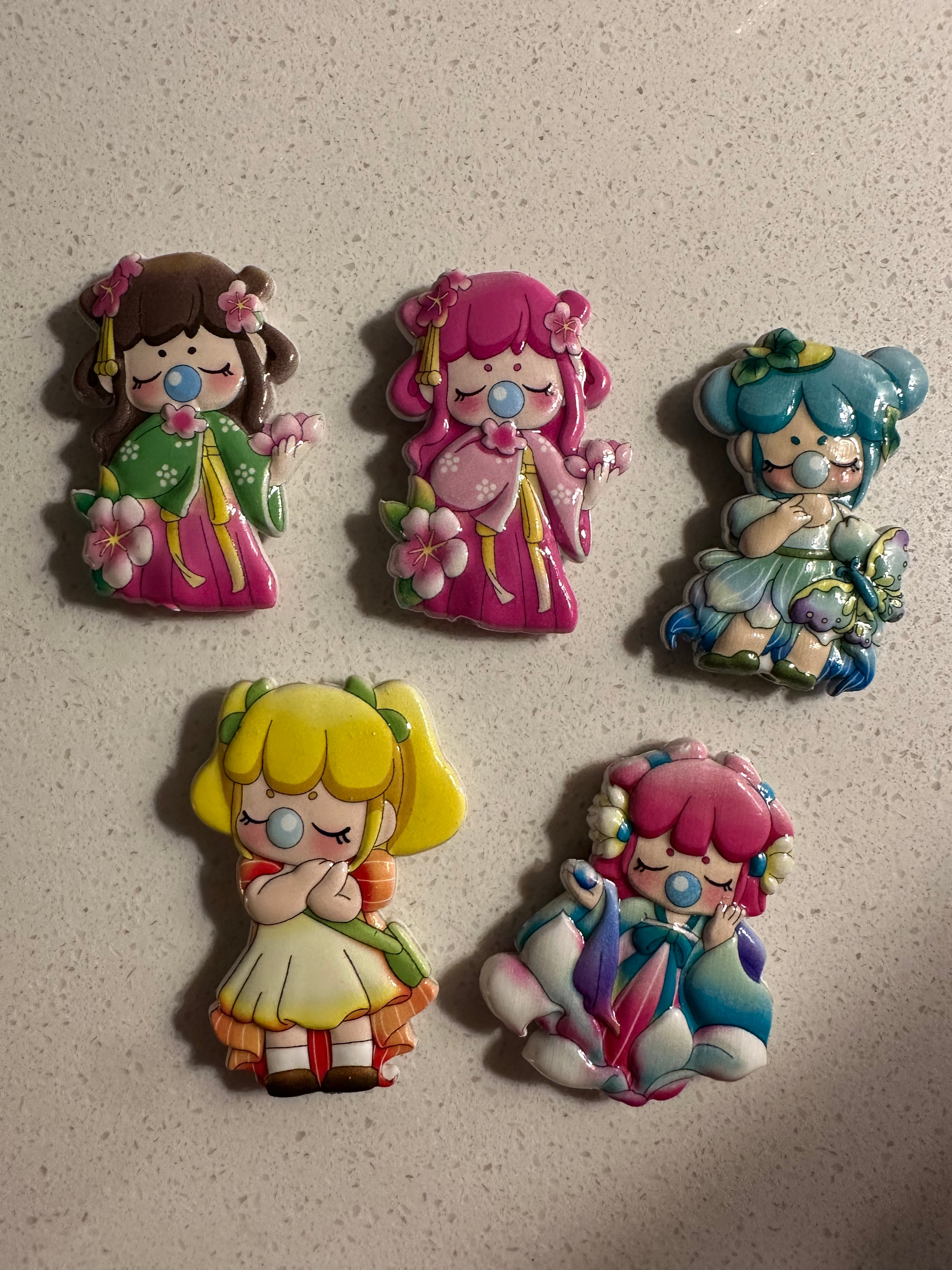 Bubblegum Girl Inspired Beads (5 pcs set)
