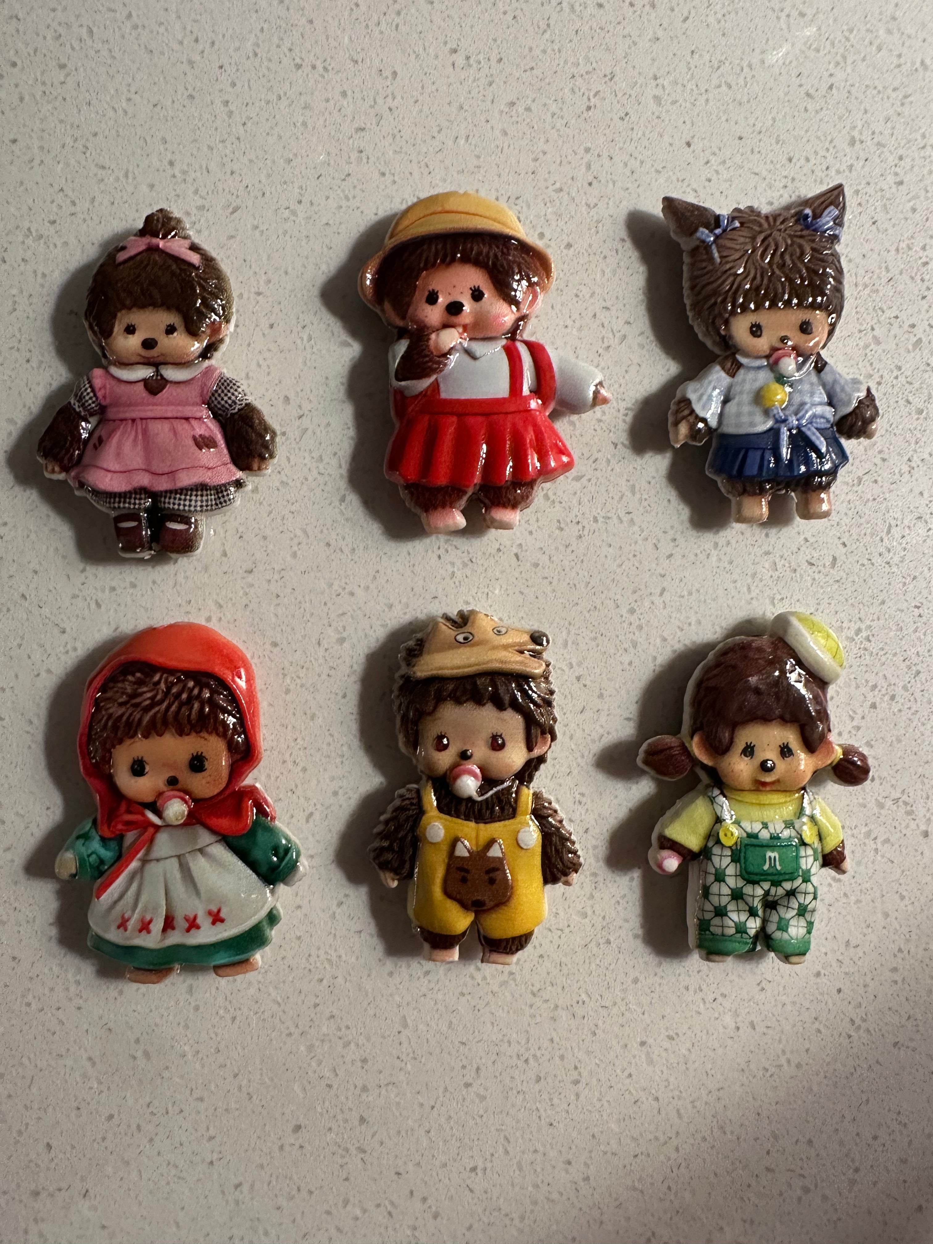 Monchichi Inspired Beads (6 pcs set)