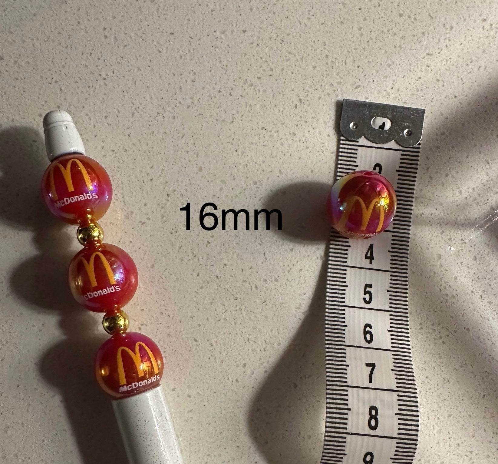 McDonald’s Inspired 16mm Beads (20 pcs)