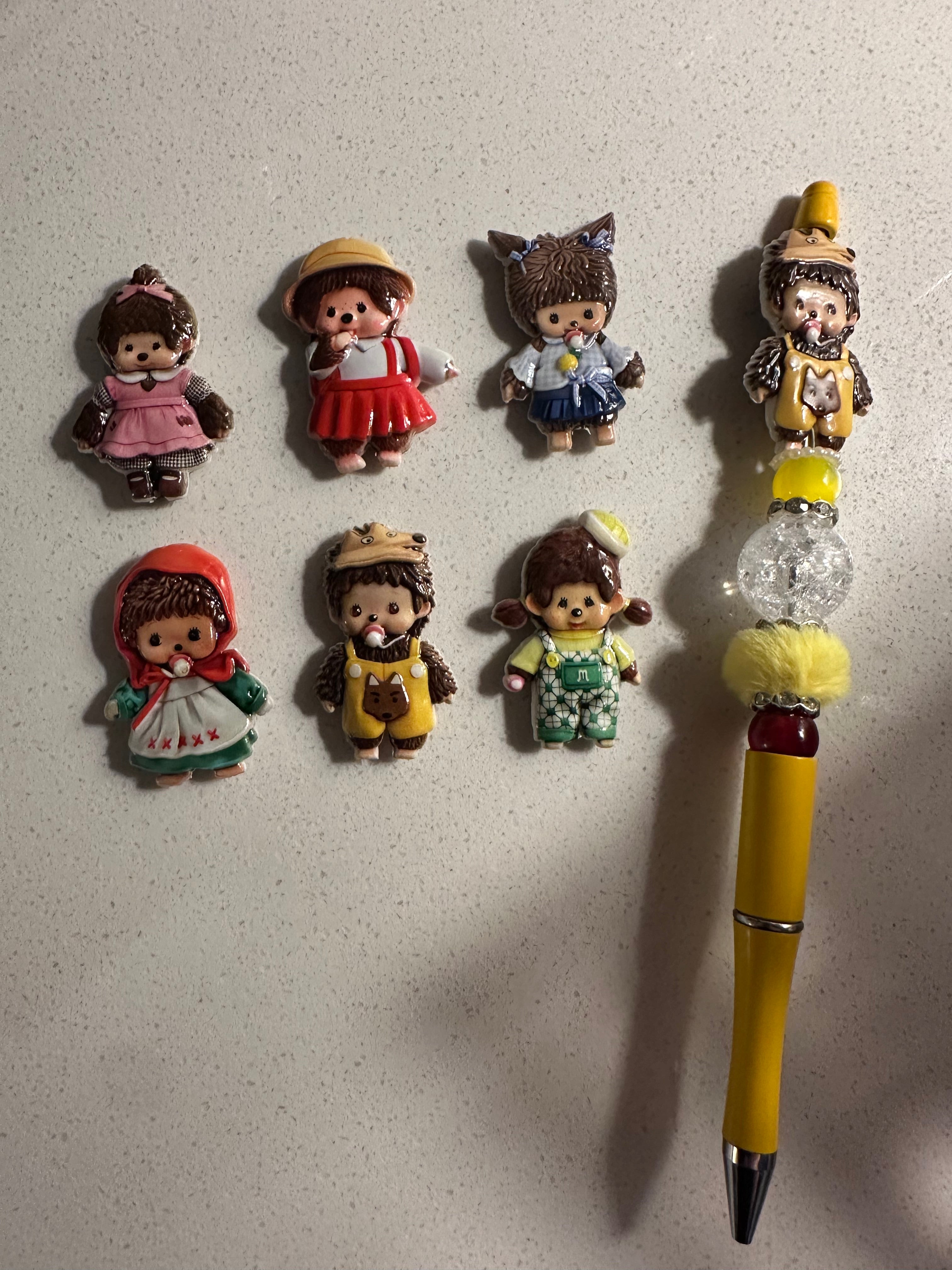 Monchichi Inspired Beads (6 pcs set)