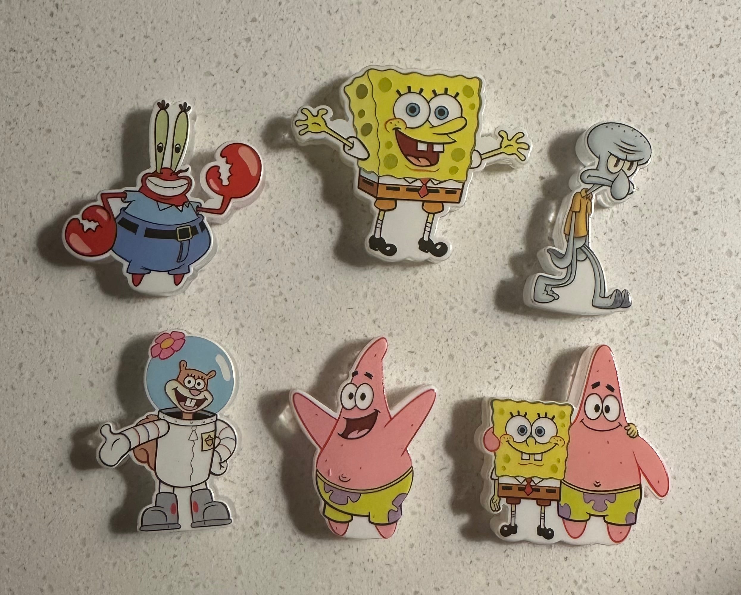 Sponge Bob Inspired Beads (6 pcs set)