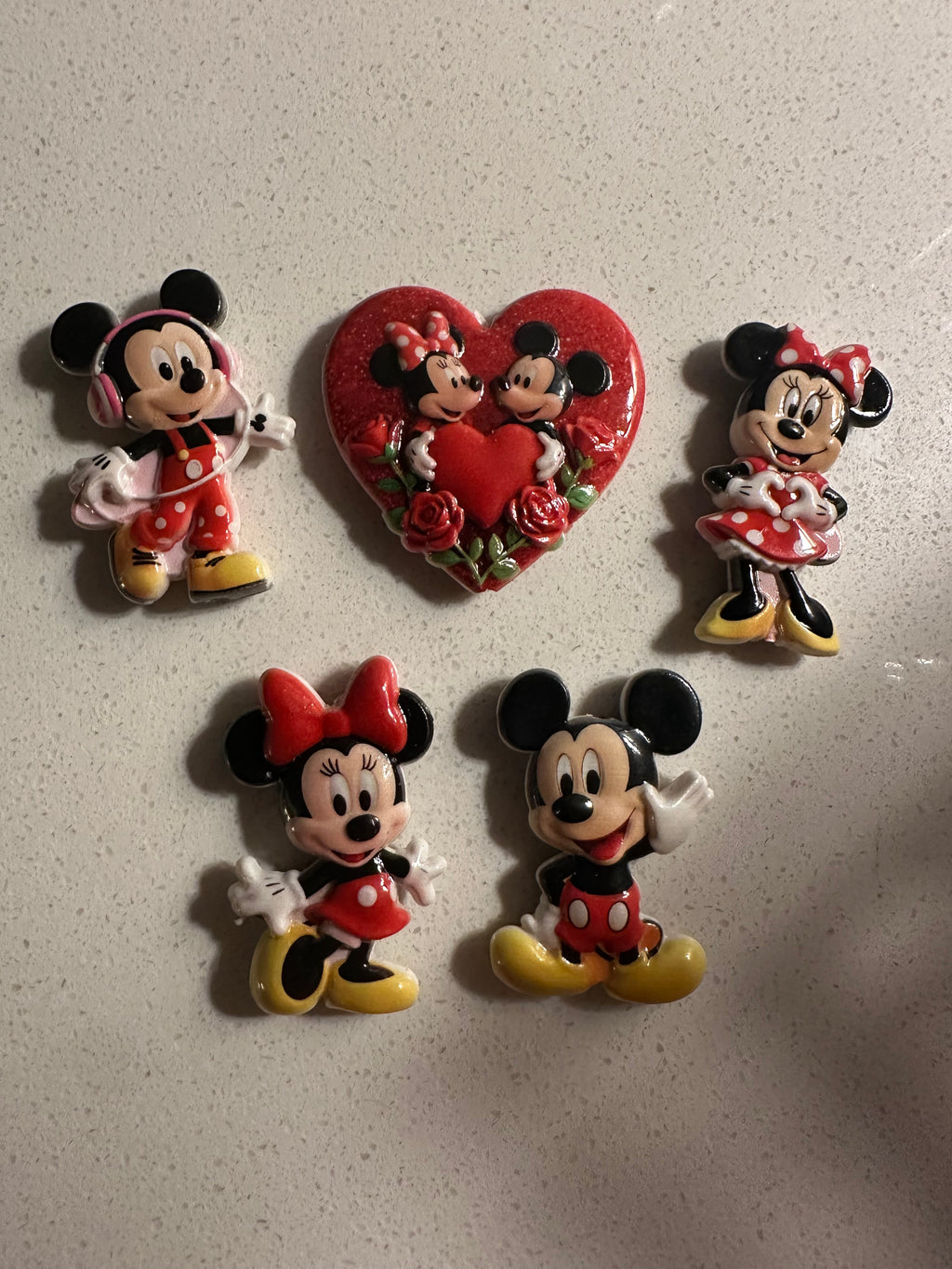 Mickey and Minnie Inspired Beads (5 pcs set)