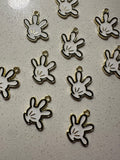Mickey Hand Inspired Charms (10pcs)