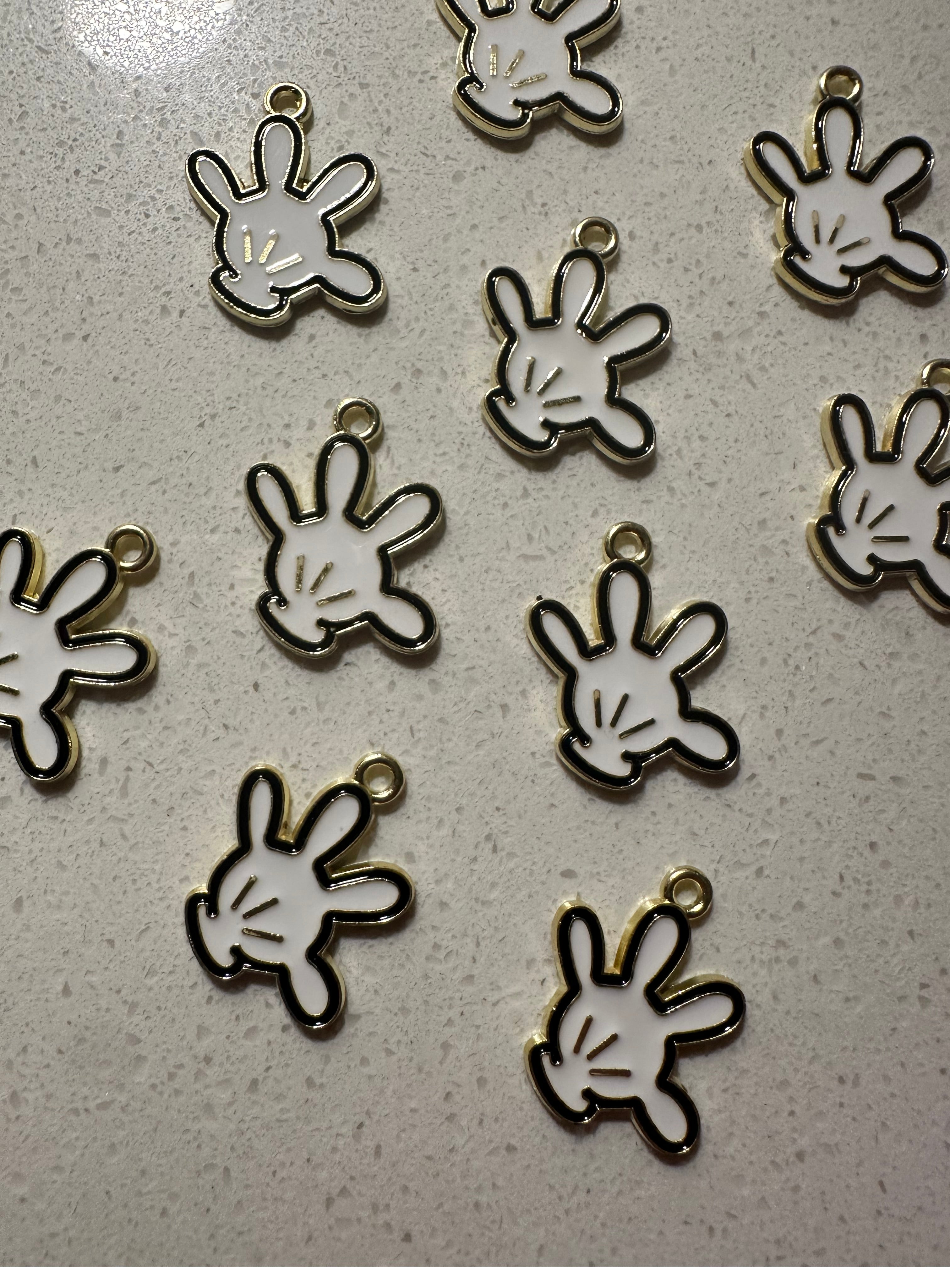 Mickey Hand Inspired Charms (10pcs)