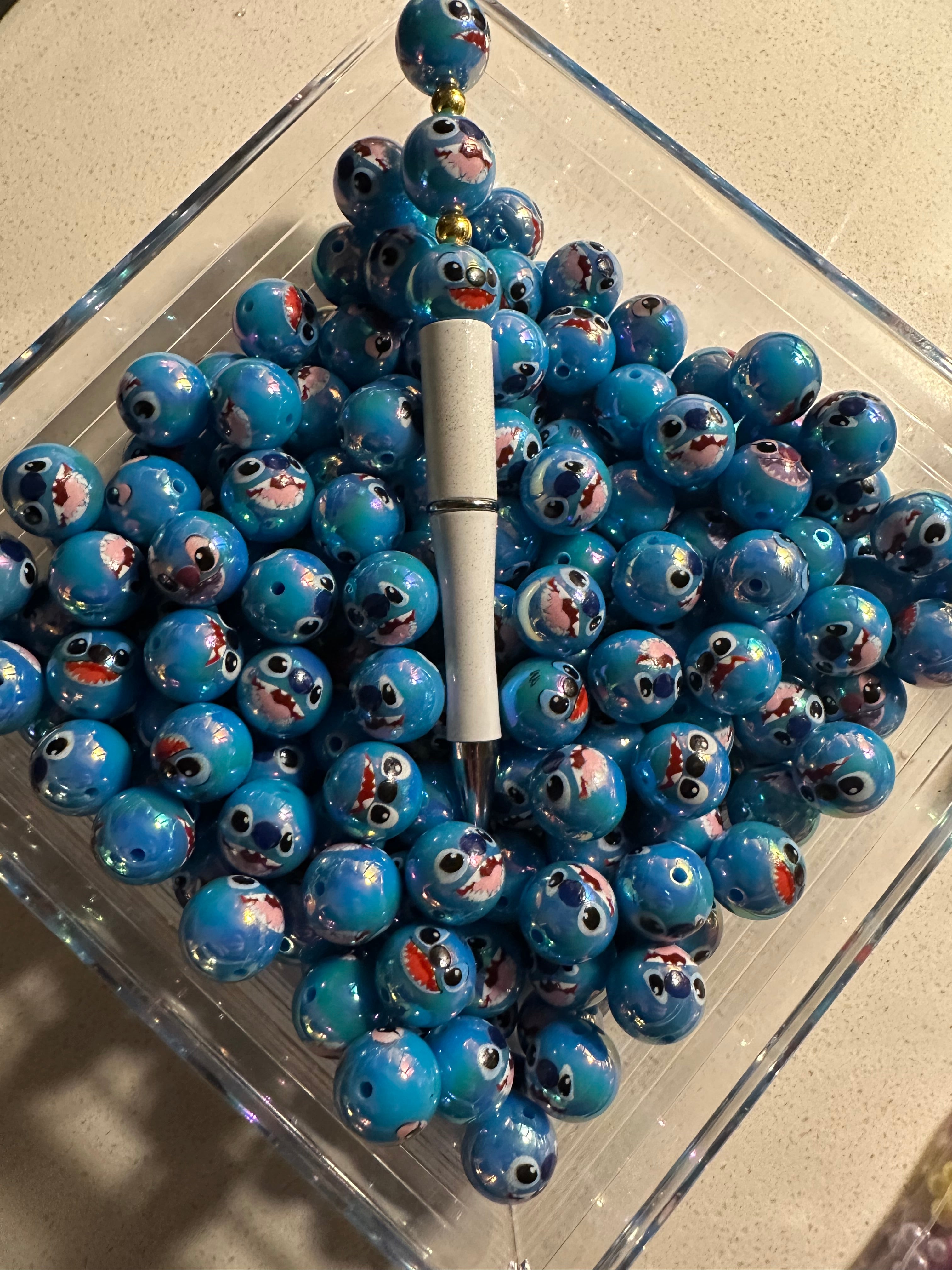Stitch Inspired 16mm Beads (20 pcs)