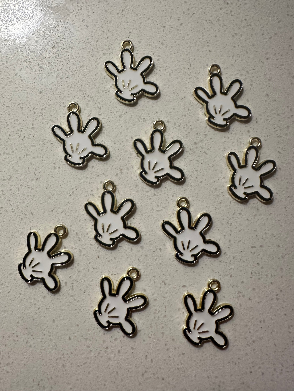 Mickey Hand Inspired Charms (10pcs)