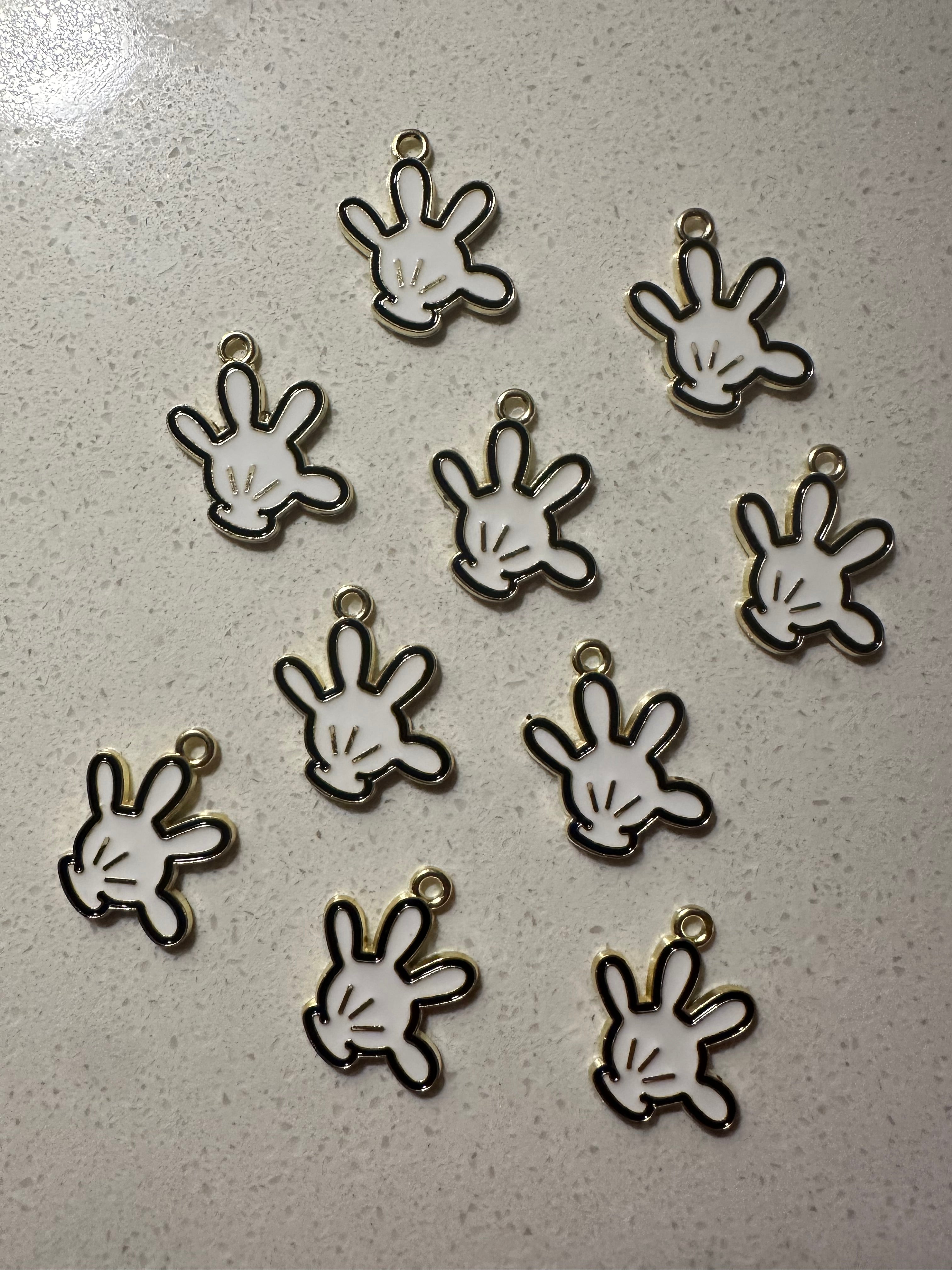 Mickey Hand Inspired Charms (10pcs)