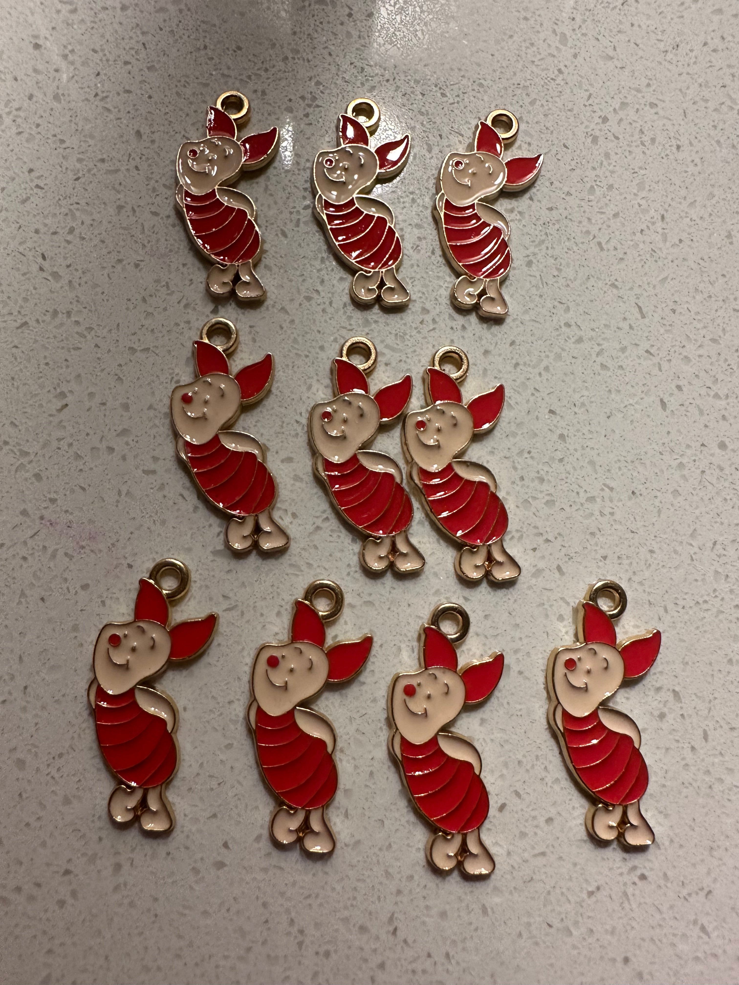 Piglet Inspired Charms (10pcs)