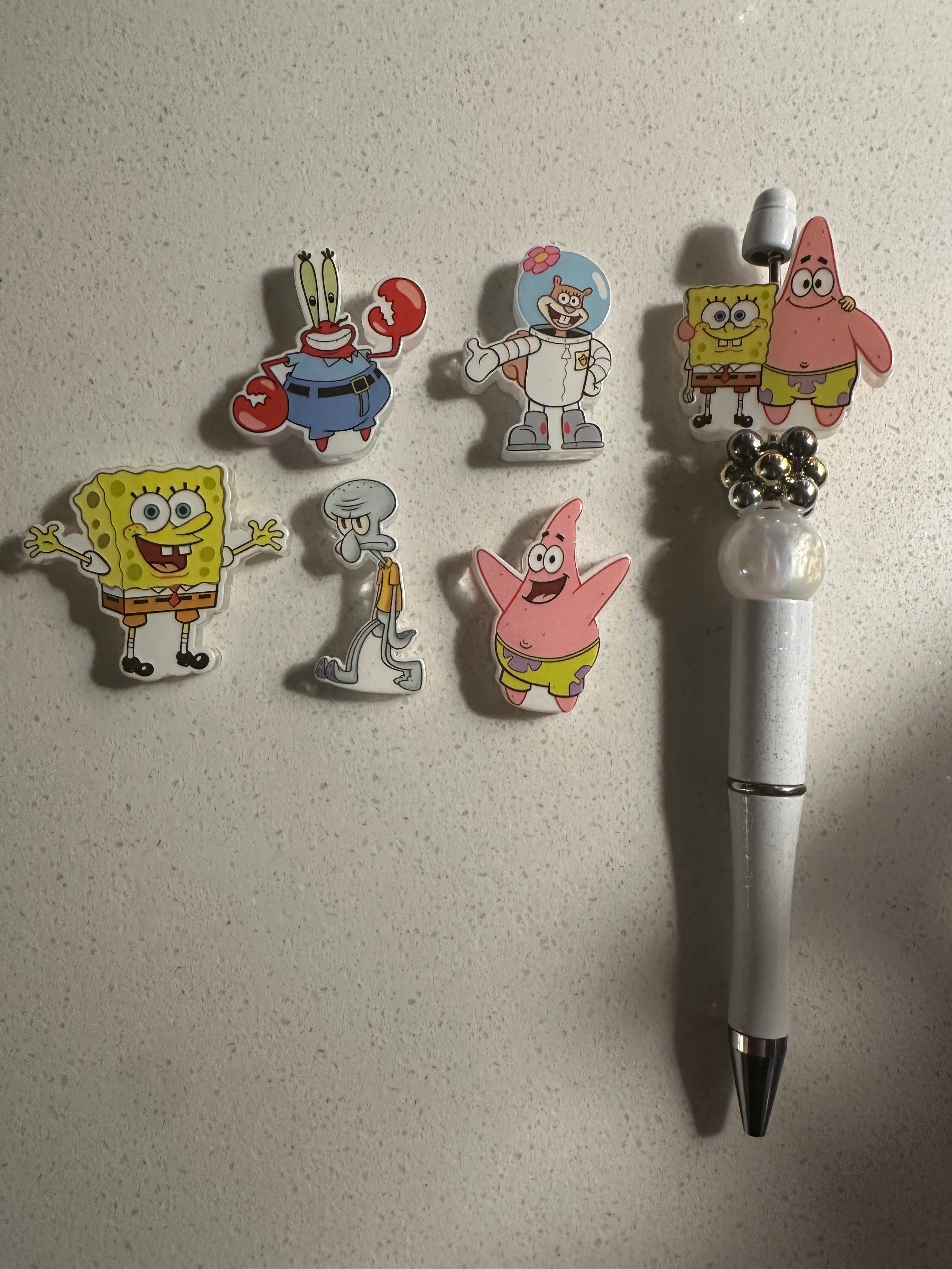 Sponge Bob Inspired Beads (6 pcs set)