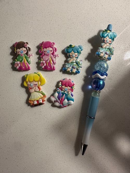 Bubblegum Girl Inspired Beads (5 pcs set)