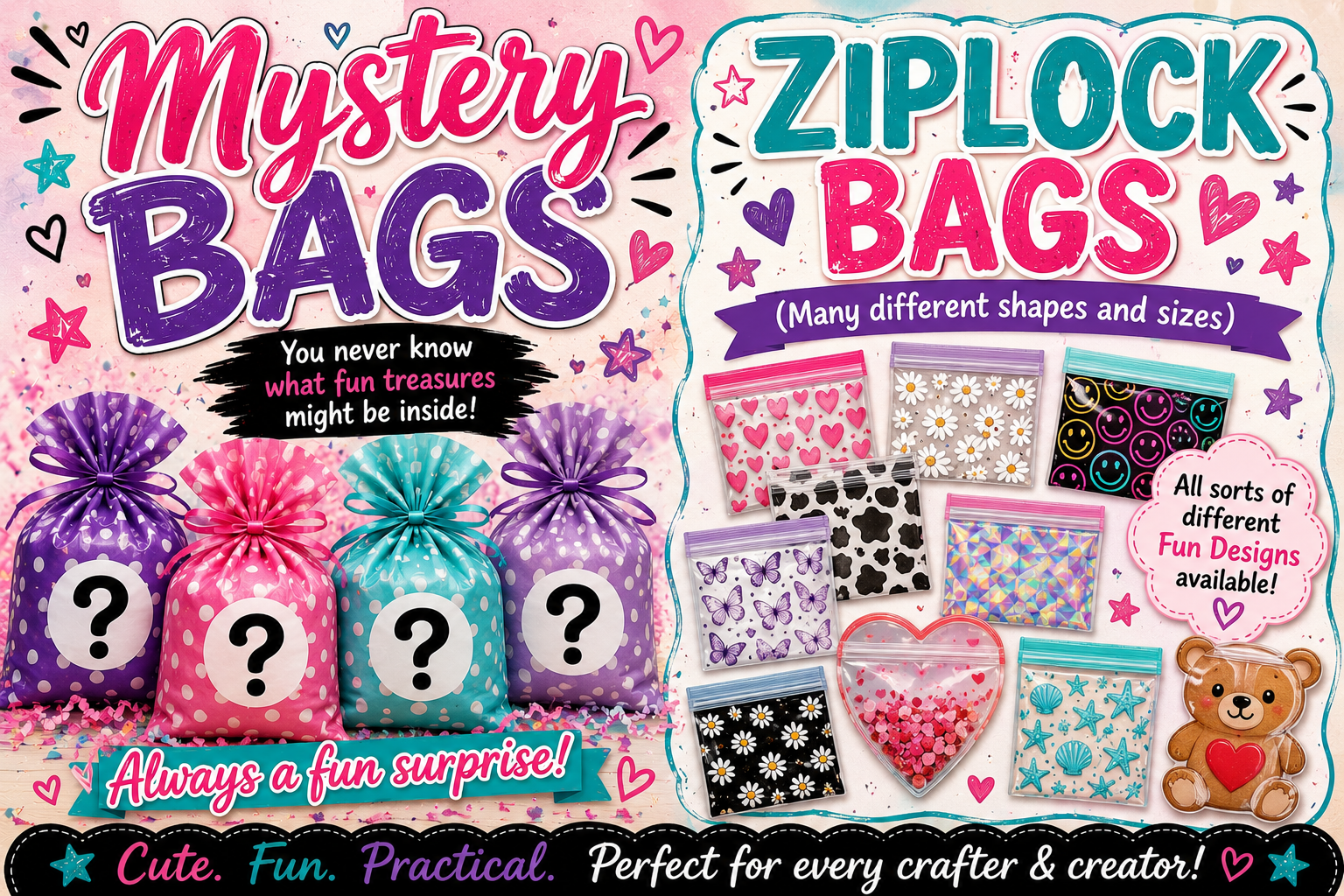 Mystery Ziplock Grab bag’s