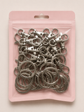50PCS Metal Keychain Clip, 25Pcs Key Chain Rings and 25 Pcs Key Chain Clip Swivel Keychain Hook for Lanyard Jewelry DIY Craft (Silver)