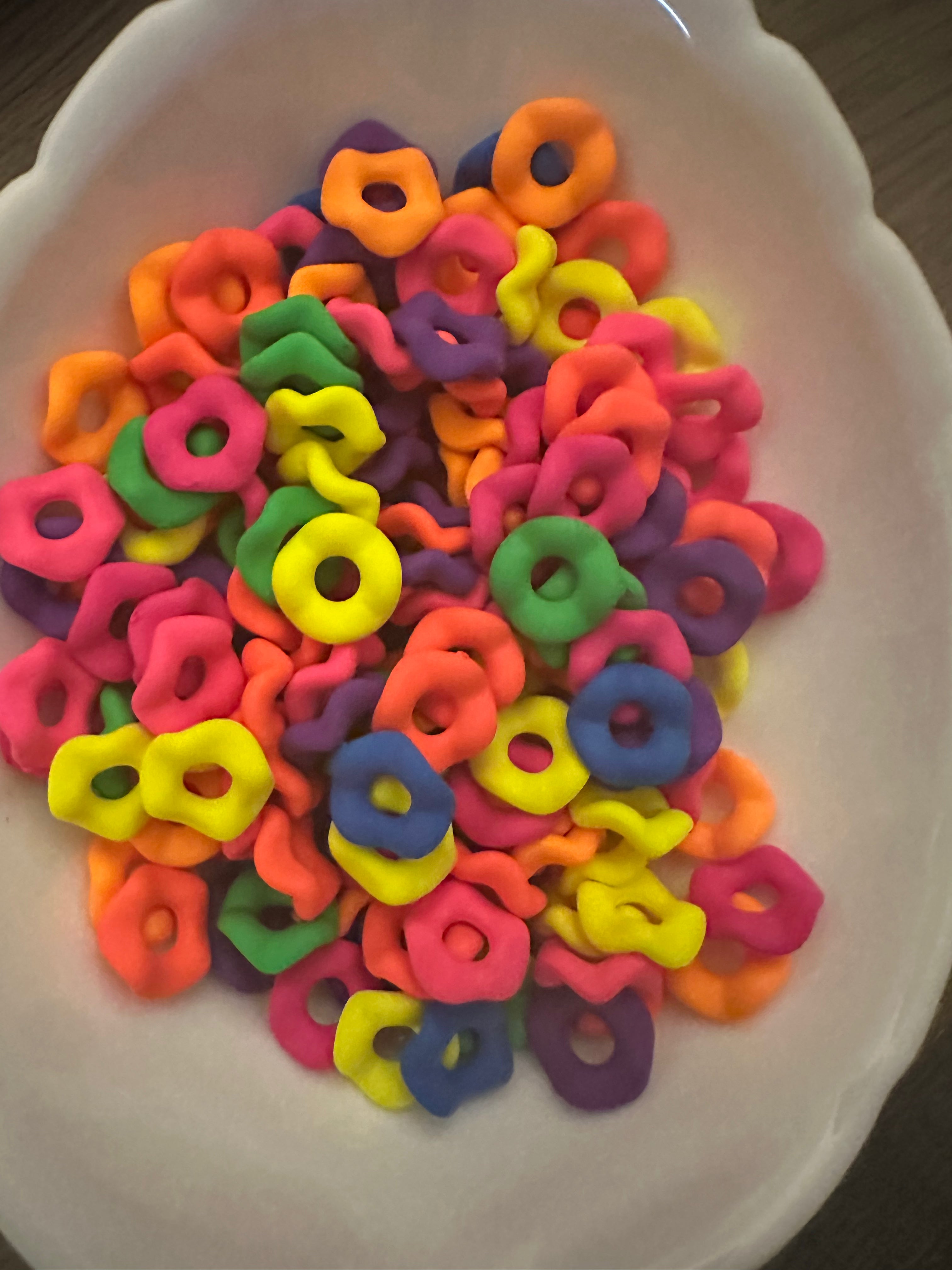 Neon 12mm Wavy Acrylic Spacer Beads (20 pcs)