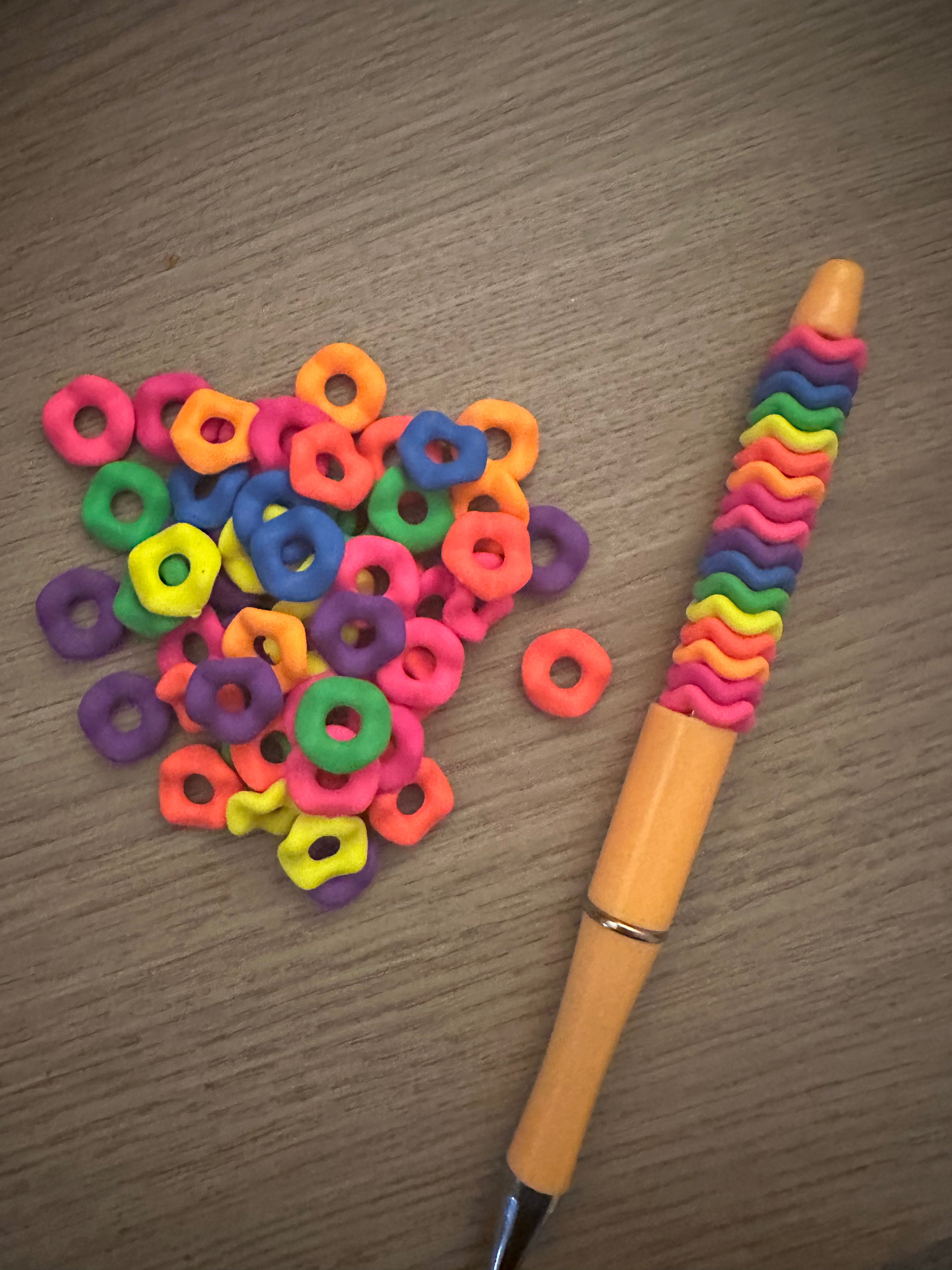 Neon 12mm Wavy Acrylic Spacer Beads (20 pcs)